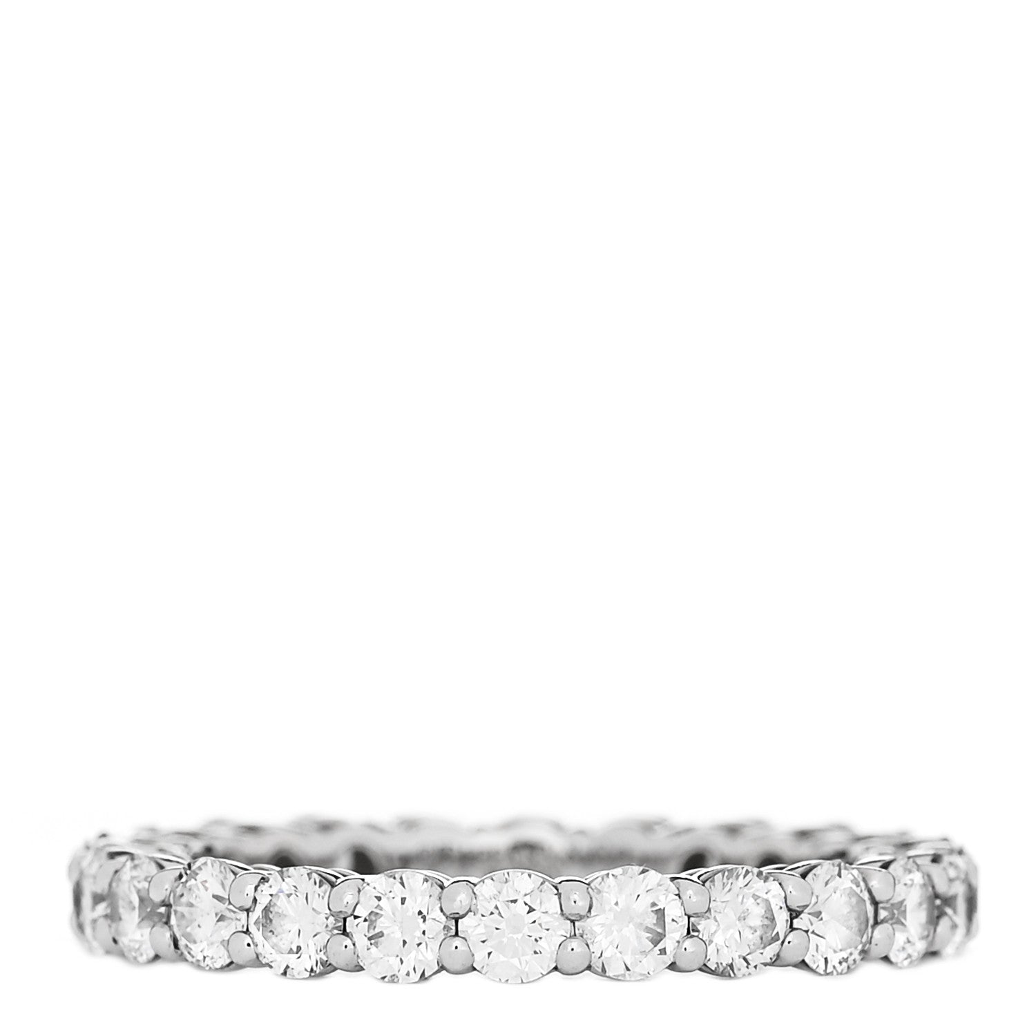 Tiffany Platinum Diamond 3mm Forever Eternity Band Ring 56 7.5 1 of 4