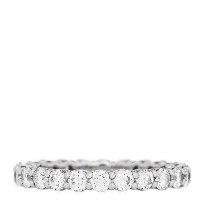 Tiffany Platinum Diamond 3mm Forever Eternity Band Ring 56 7.5 1 of 4