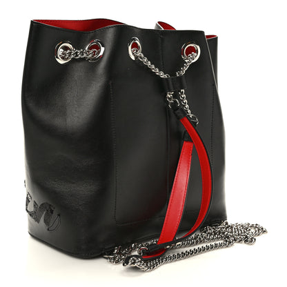 Christian Louboutin Calfskin Paris Marie Jane Logo Backpack Black 3 of 10