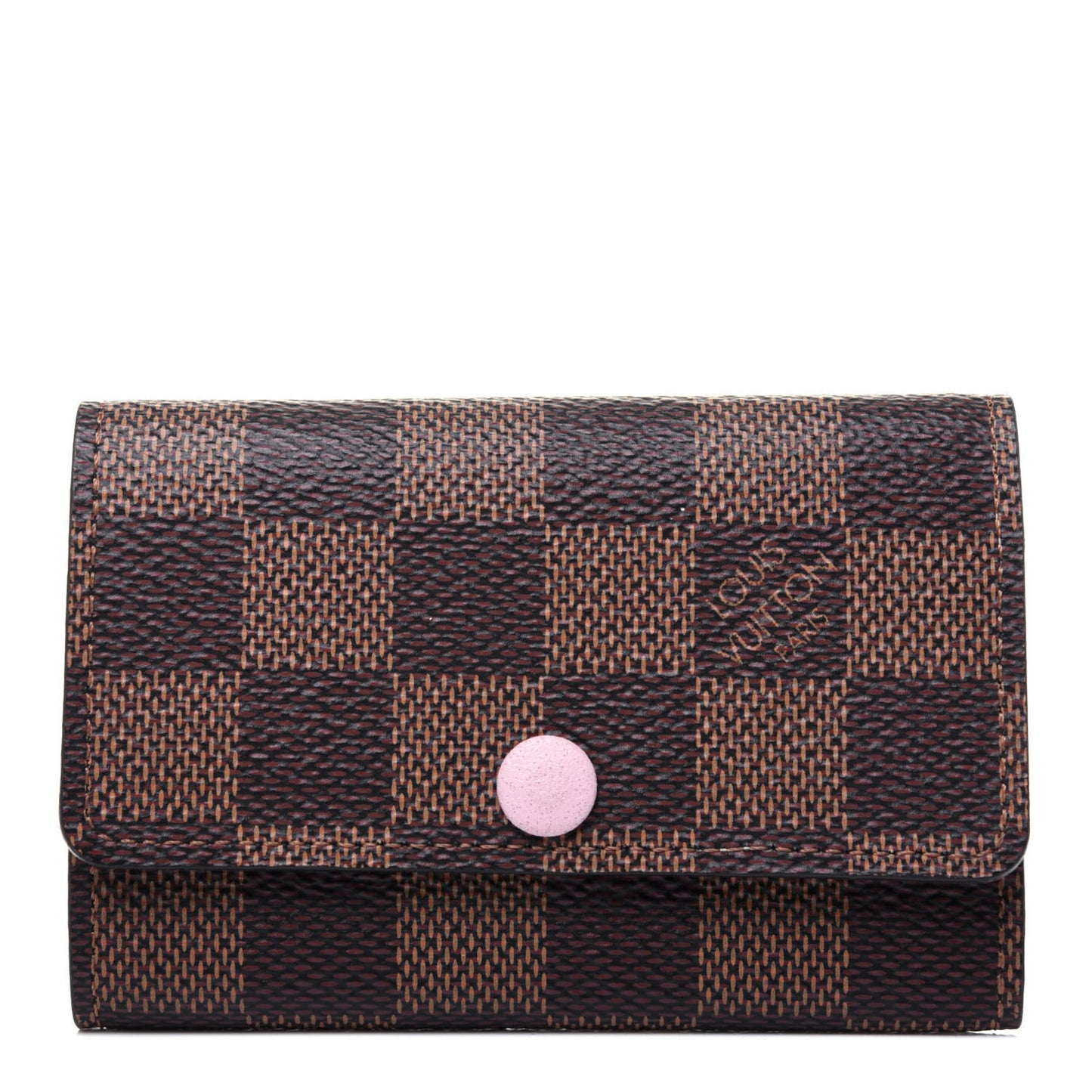 Damier Ebene Multicles 6 Key Holder Rose Ballerine
