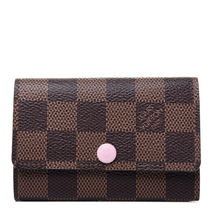 Louis Vuitton Damier Ebene Multicles 6 Key Holder Rose Ballerine 1 of 10