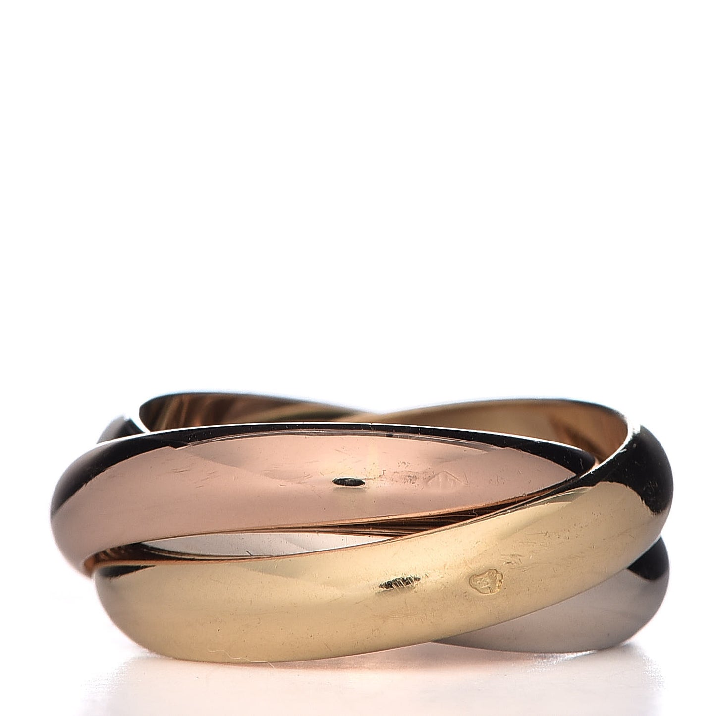 18K Pink Yellow White Gold Trinity Ring 52 6
