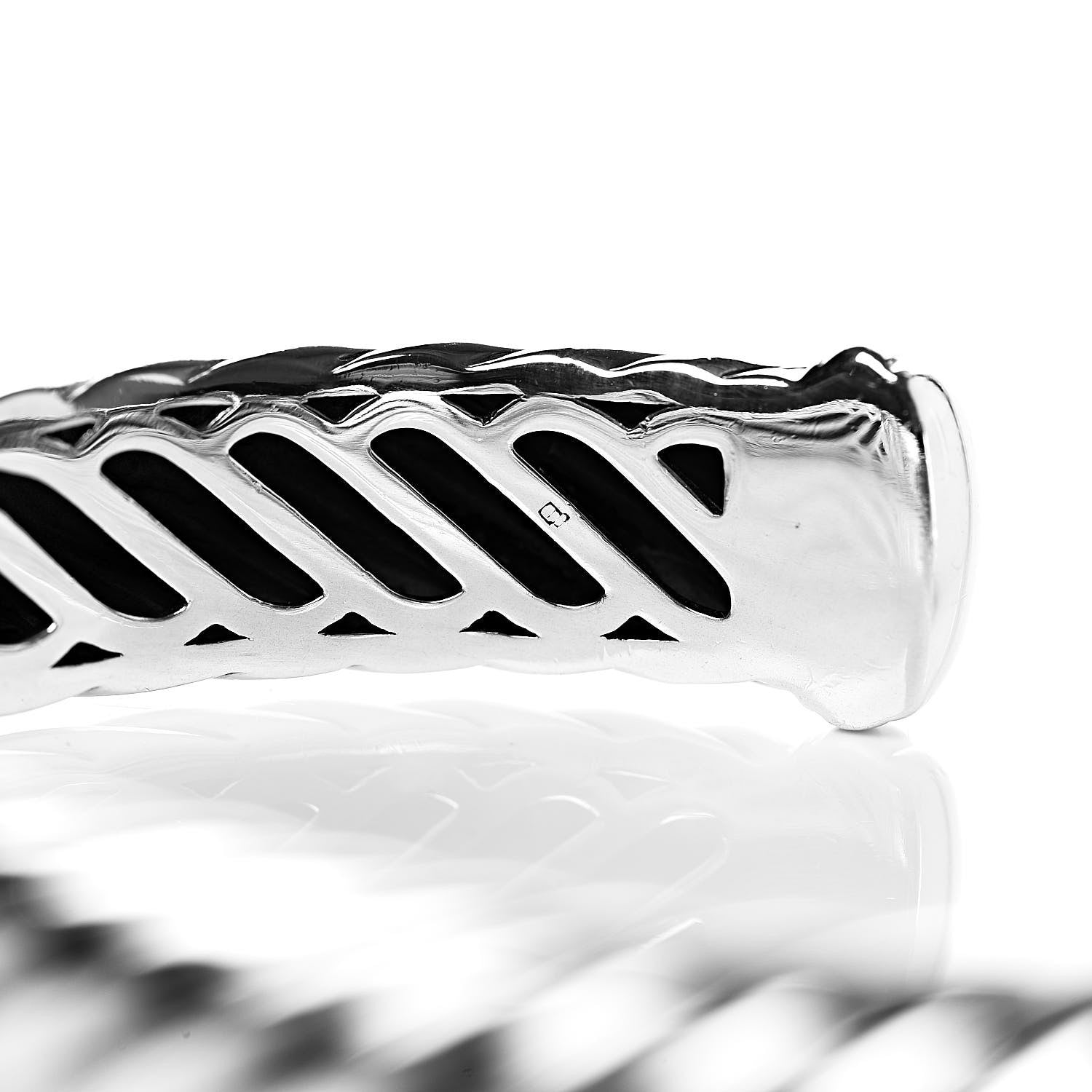 David Yurman Sterling Silver 10mm Waverly Bracelet 5 of 6