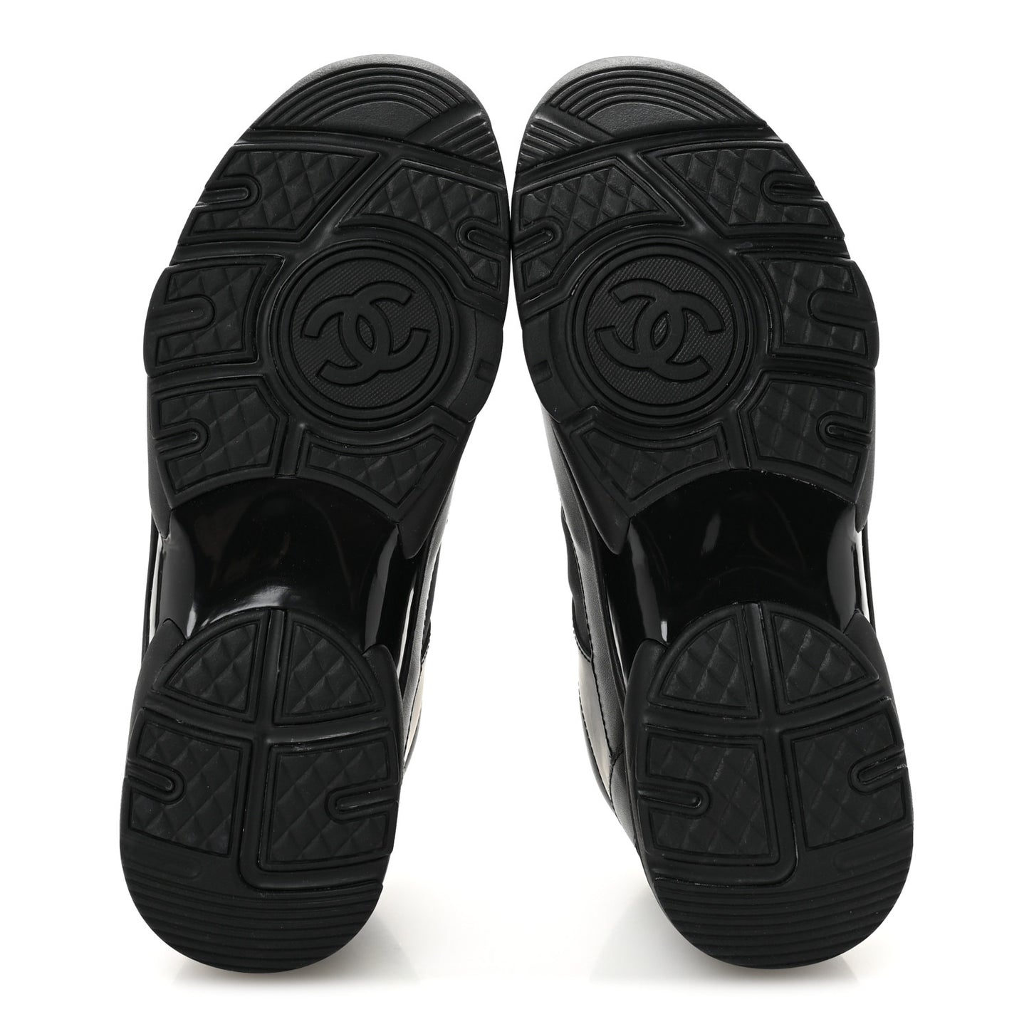 Lambskin Fabric CC Sneakers 39 Black