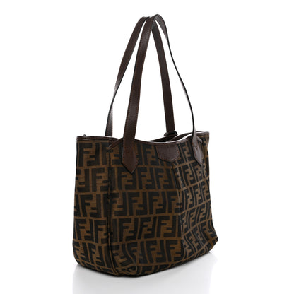 Fendi Zucca Vitello Artic Medium Shopping Tote Tobacco Castagna 3 of 12