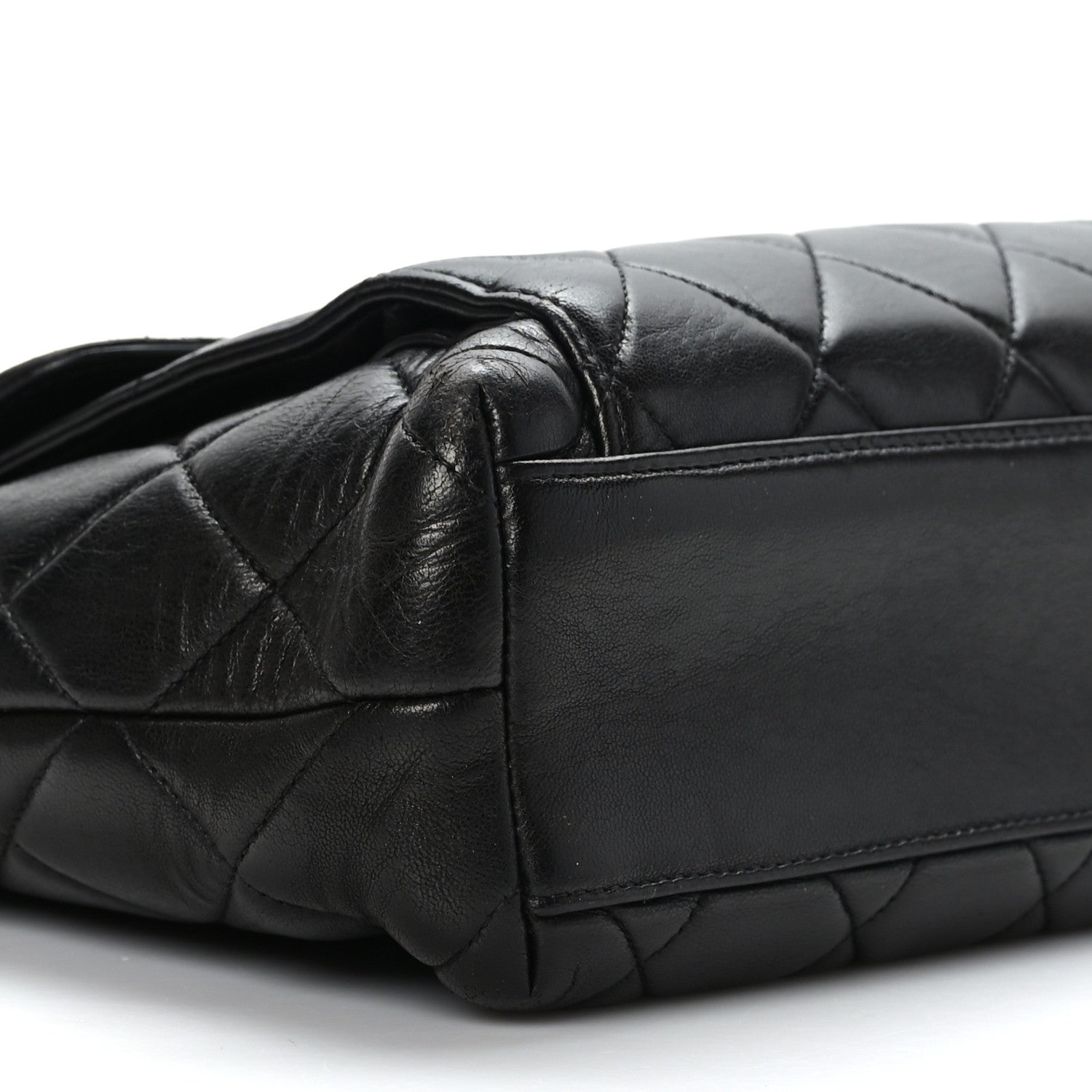 Chanel Lambskin Quilted Flap Shoulder Bag Black 7 of 8