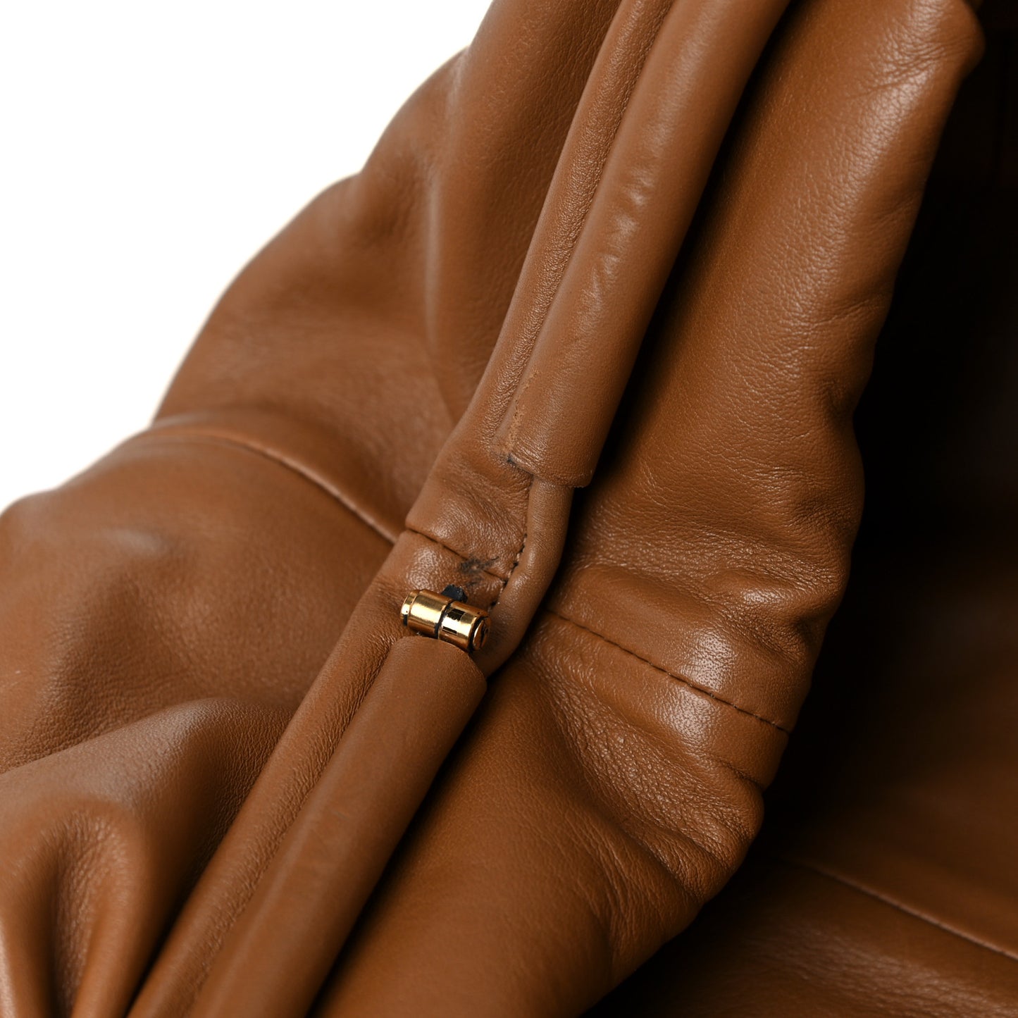 Smooth Butter Calf The Pouch Oversized Clutch Cammello