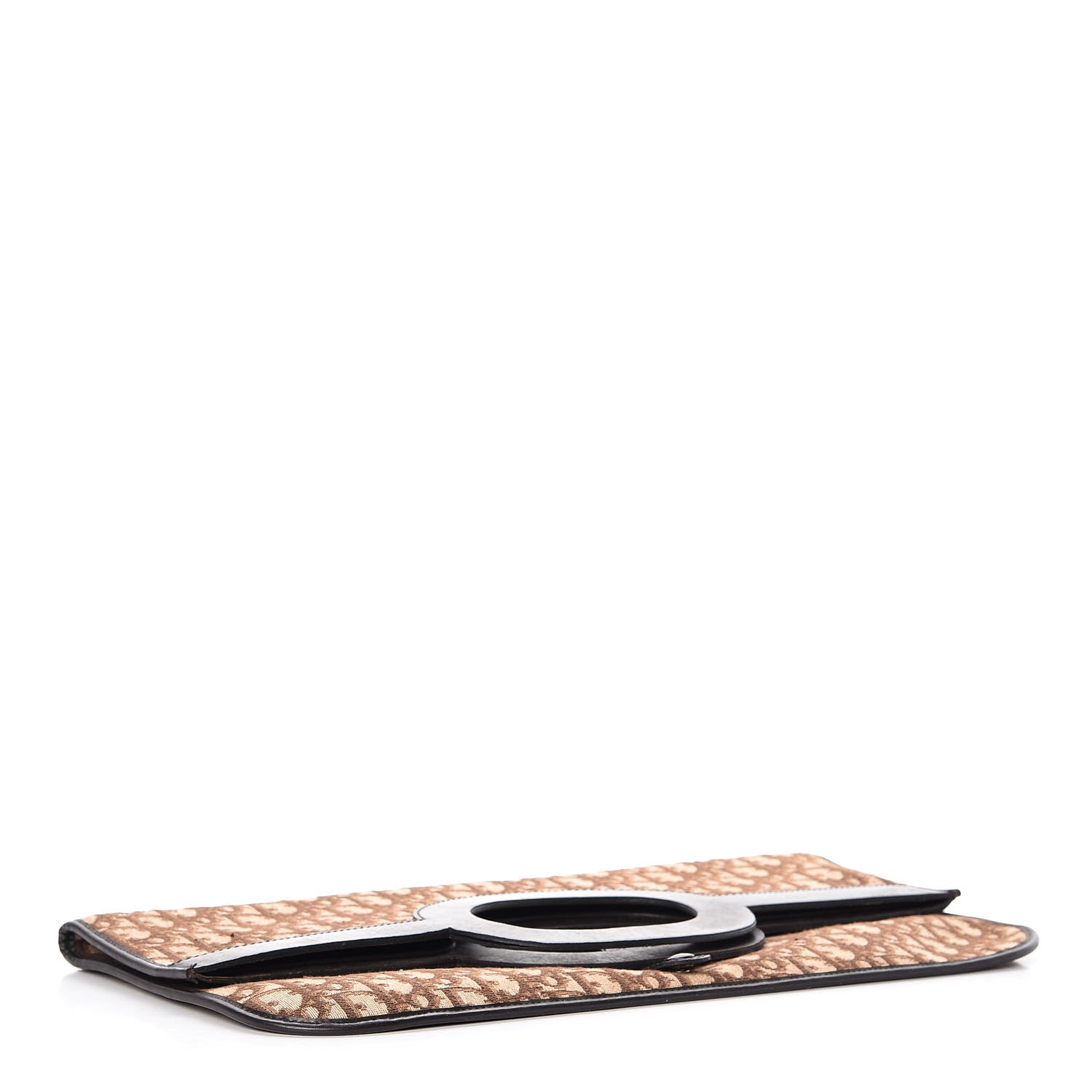 Christian Dior Monogram Fold Over Clutch Brown 4 of 12