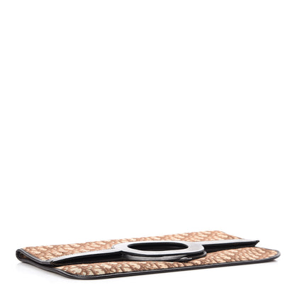 Christian Dior Monogram Fold Over Clutch Brown 4 of 12