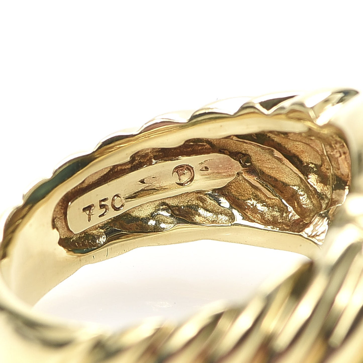 18K Yellow Gold Turquoise 12mm Noblesse Ring 54 7