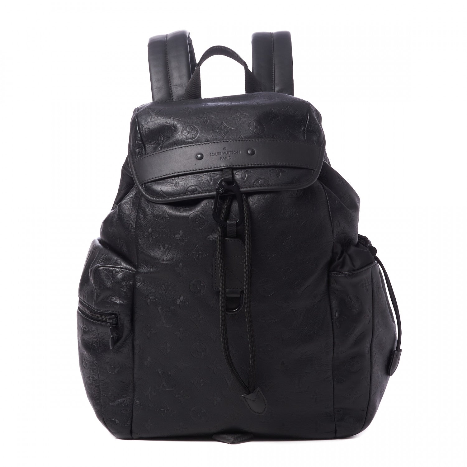 Louis Vuitton Calfskin Monogram Shadow Discovery Backpack Black 1 of 8