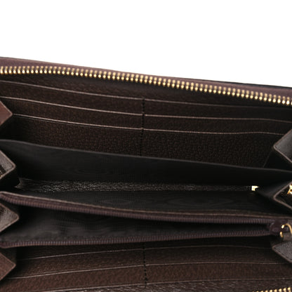 Gucci GG Supreme Monogram Web Ophidia Zip Around Wallet Brown 5 of 9