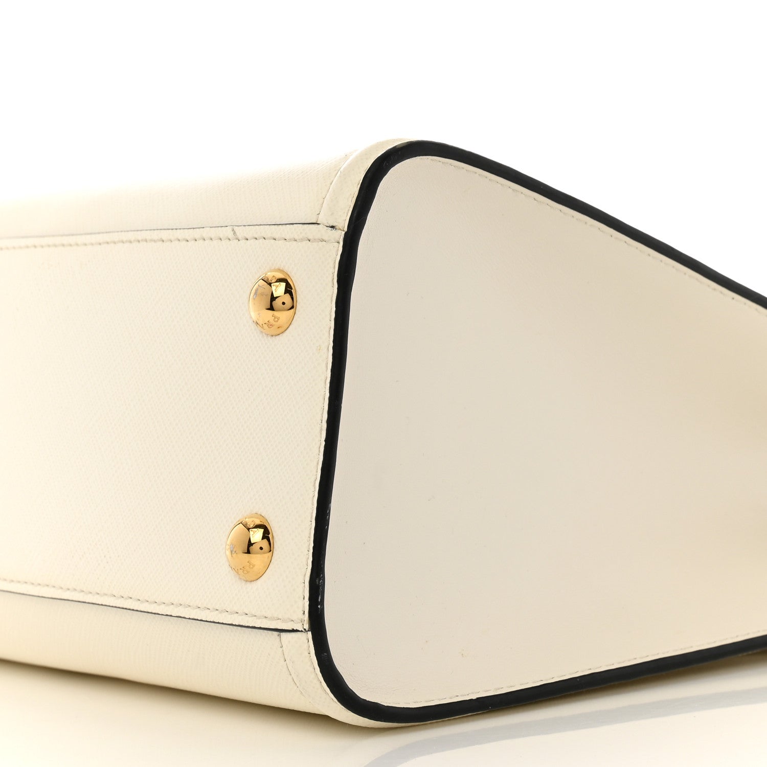 Prada Saffiano Soft Calfskin Zippered Tote  White 9 of 11