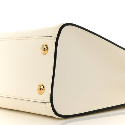 Prada Saffiano Soft Calfskin Zippered Tote  White 9 of 11