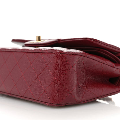 Chanel Caviar Quilted Small Double Flap Burgundy 10 of 11