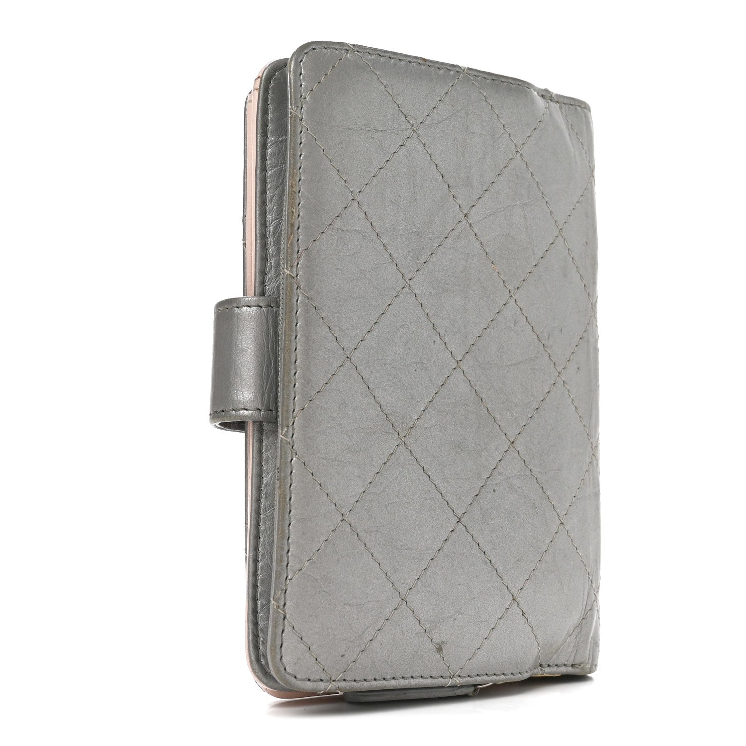 Chanel Metallic Aged Calfskin Quilted Palette Flap Wallet Silver 3 of 9