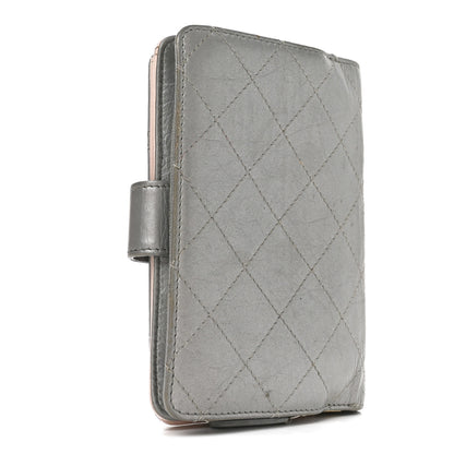 Chanel Metallic Aged Calfskin Quilted Palette Flap Wallet Silver 3 of 9