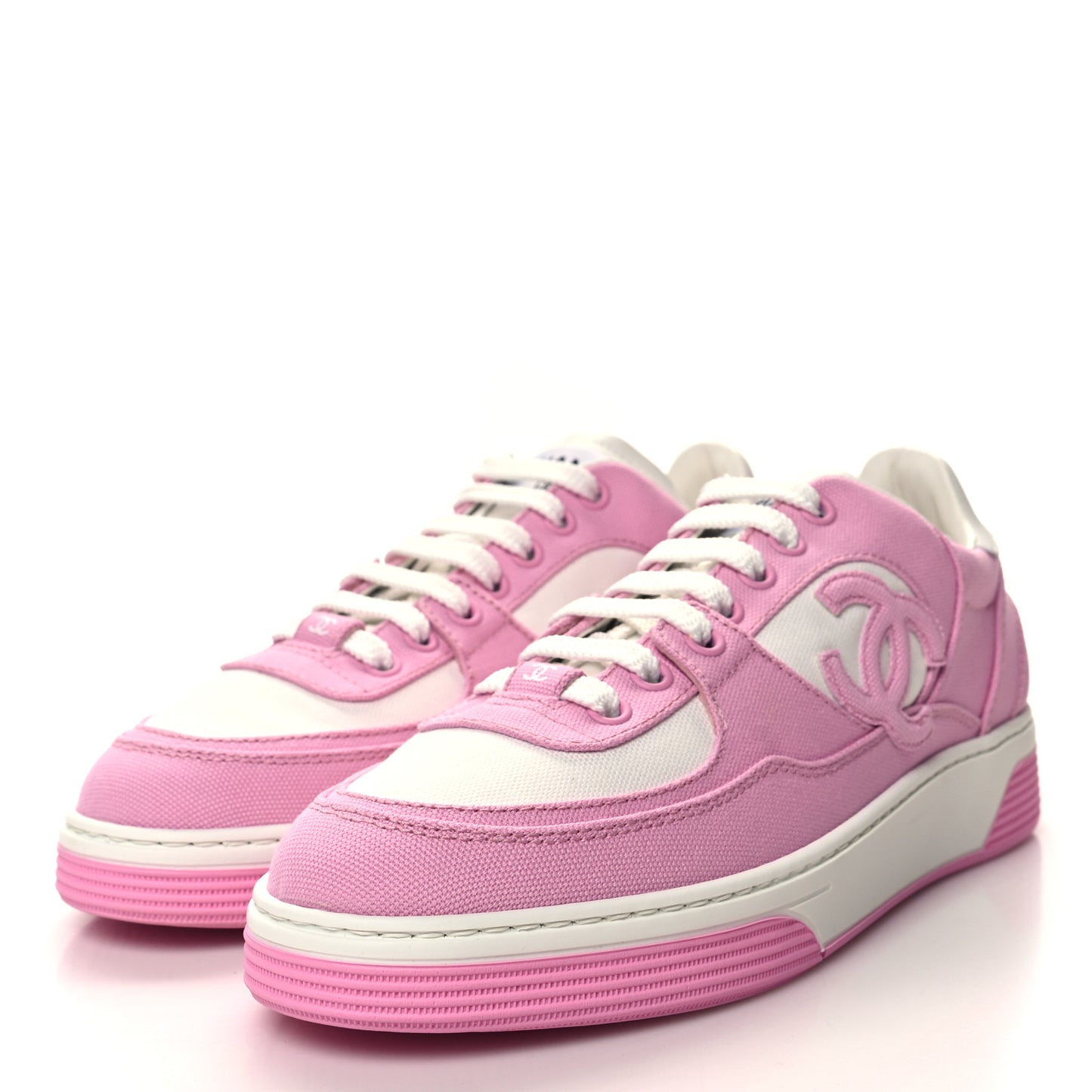 Cotton Sneakers 37 Pink White