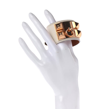 Hermes Swift Collier de Chien CDC Bracelet T1 Craie 2 of 6