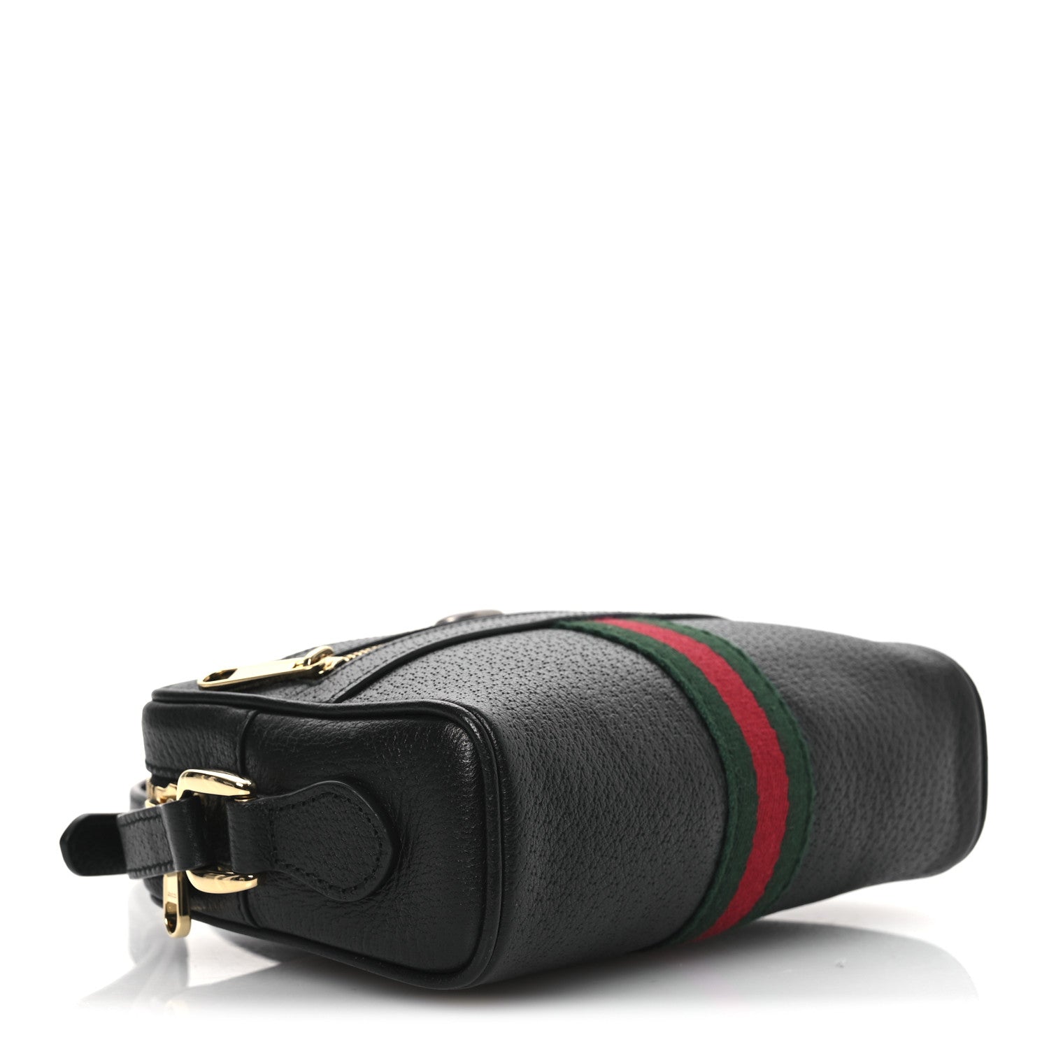 Gucci Calfskin Web Mini Ophidia Shoulder Bag Black 4 of 10