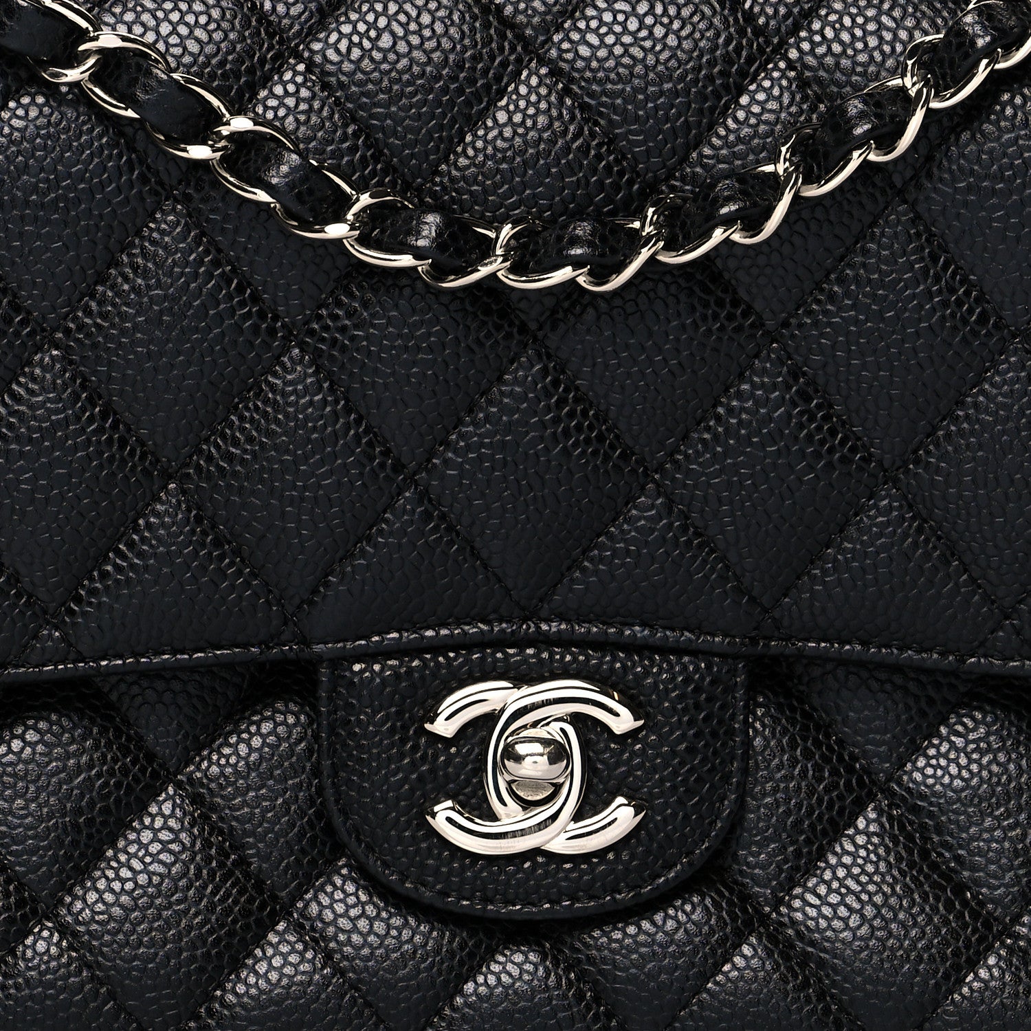 Chanel Caviar Quilted Medium Double Flap Black 8 of 10