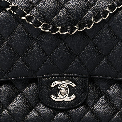 Chanel Caviar Quilted Medium Double Flap Black 8 of 10
