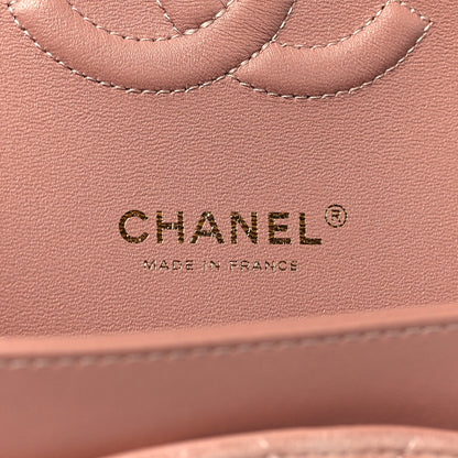 Chanel Suede Quilted Medium Double Flap Light Pink 6 of 14