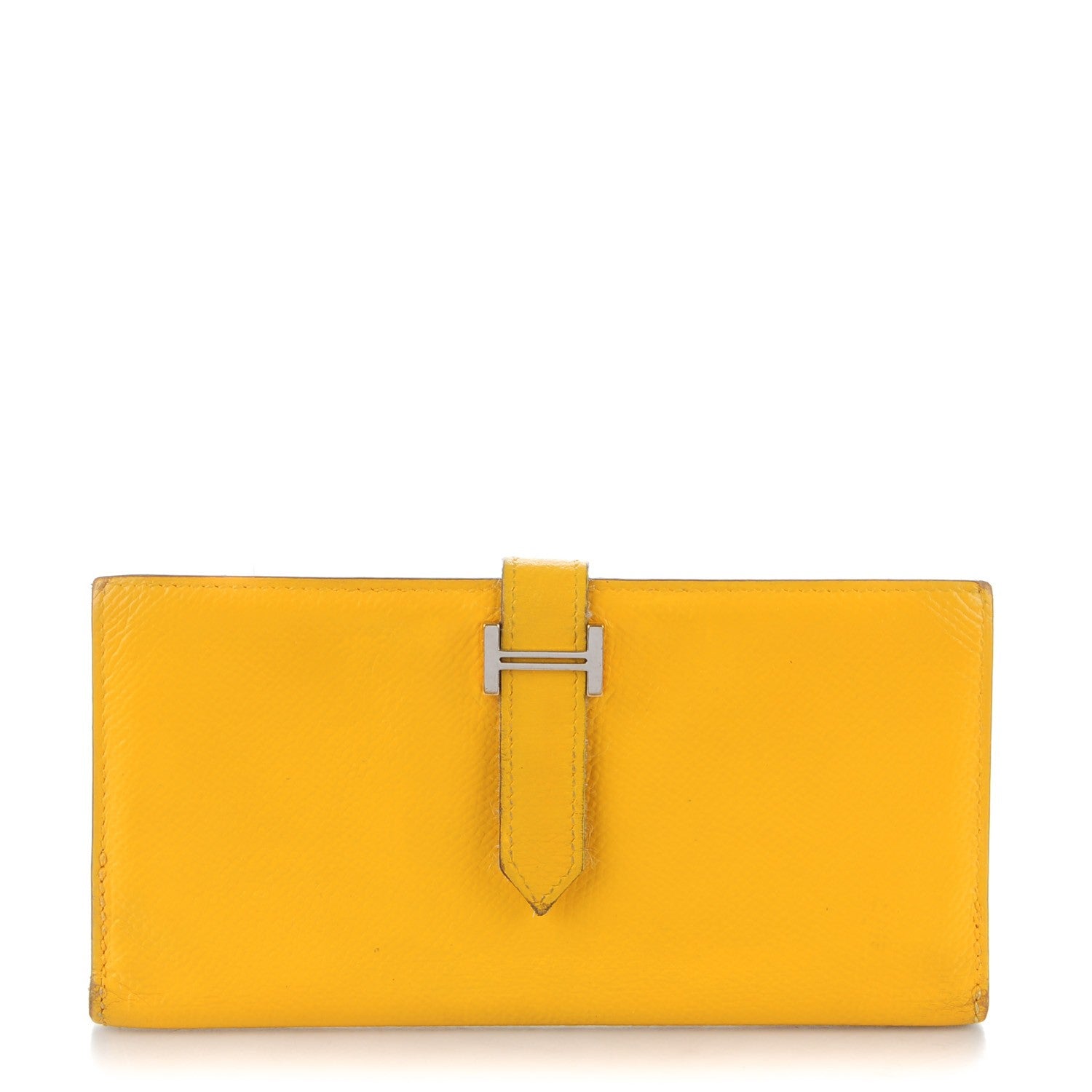 Hermes Epsom Bearn Gusset Wallet Jaune 1 of 14
