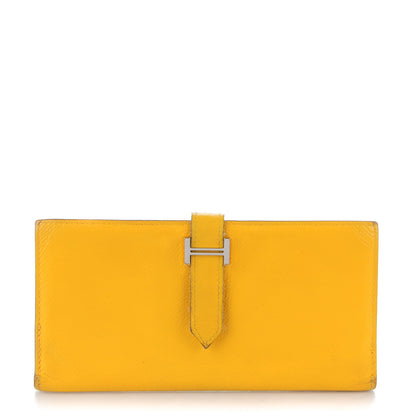 Hermes Epsom Bearn Gusset Wallet Jaune 1 of 14