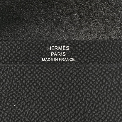Hermes Epsom Monochrome Bearn Card Holder Wallet Black 6 of 8