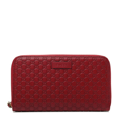 Gucci Microguccissima Zip Around Wallet Red 1 of 8