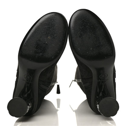 Chanel Suede Calfskin High Boots 37 Black 6 of 12