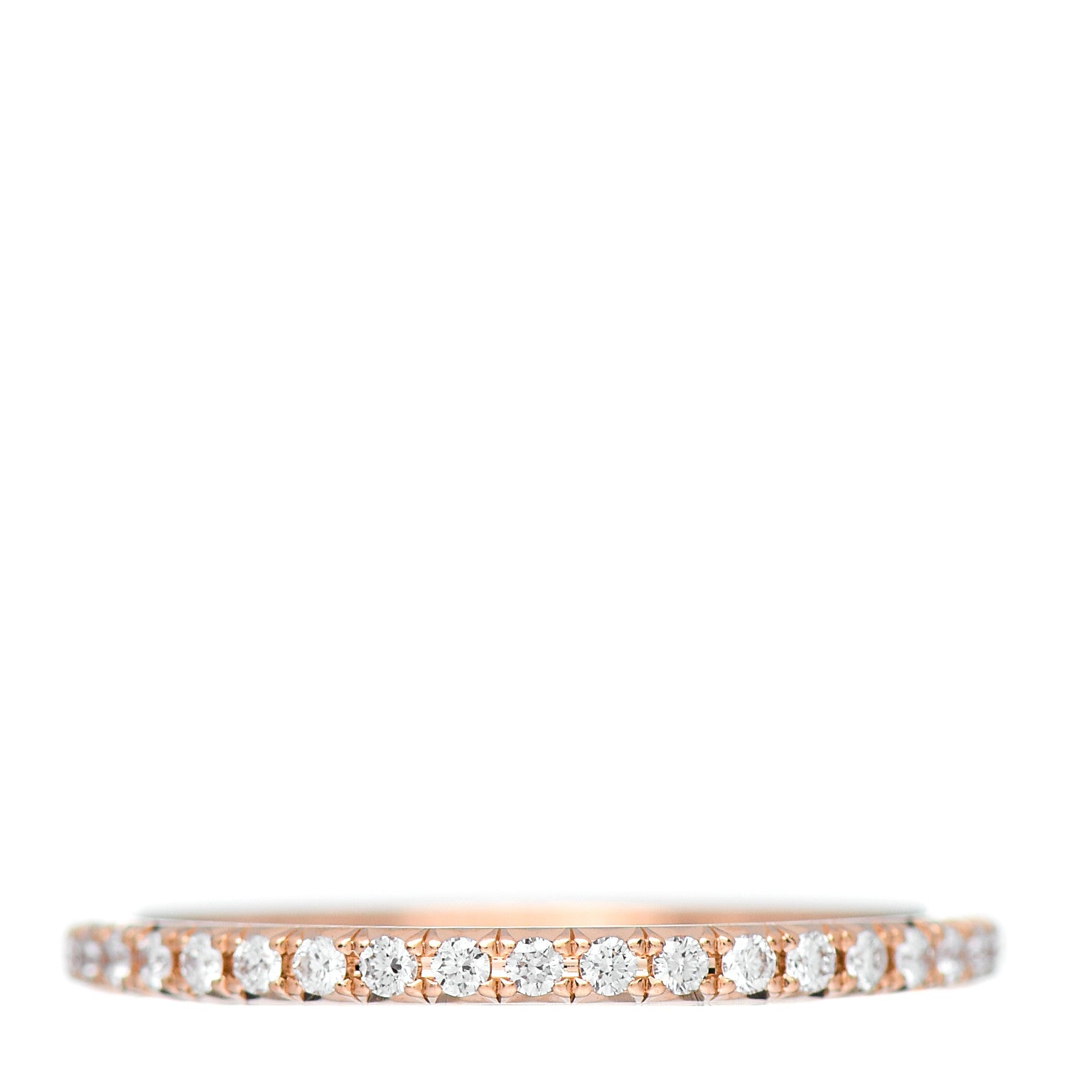 Tiffany 18K Rose Gold Diamond .34ctw Soleste Full Eternity Band Ring 49 5 1 of 4