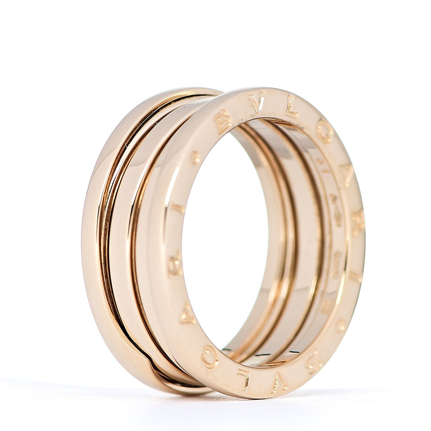 Bulgari 18K Yellow Gold B.Zero1 Three-Band Ring 61 9.5 5 of 5