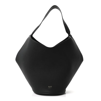 Khaite Pebbled Sport Calfskin Small Lotus Tote Black 1 of 9