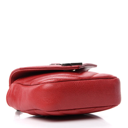 Saint Laurent Sheepskin Matelasse Monogram Mini College Bag New Red 4 of 6