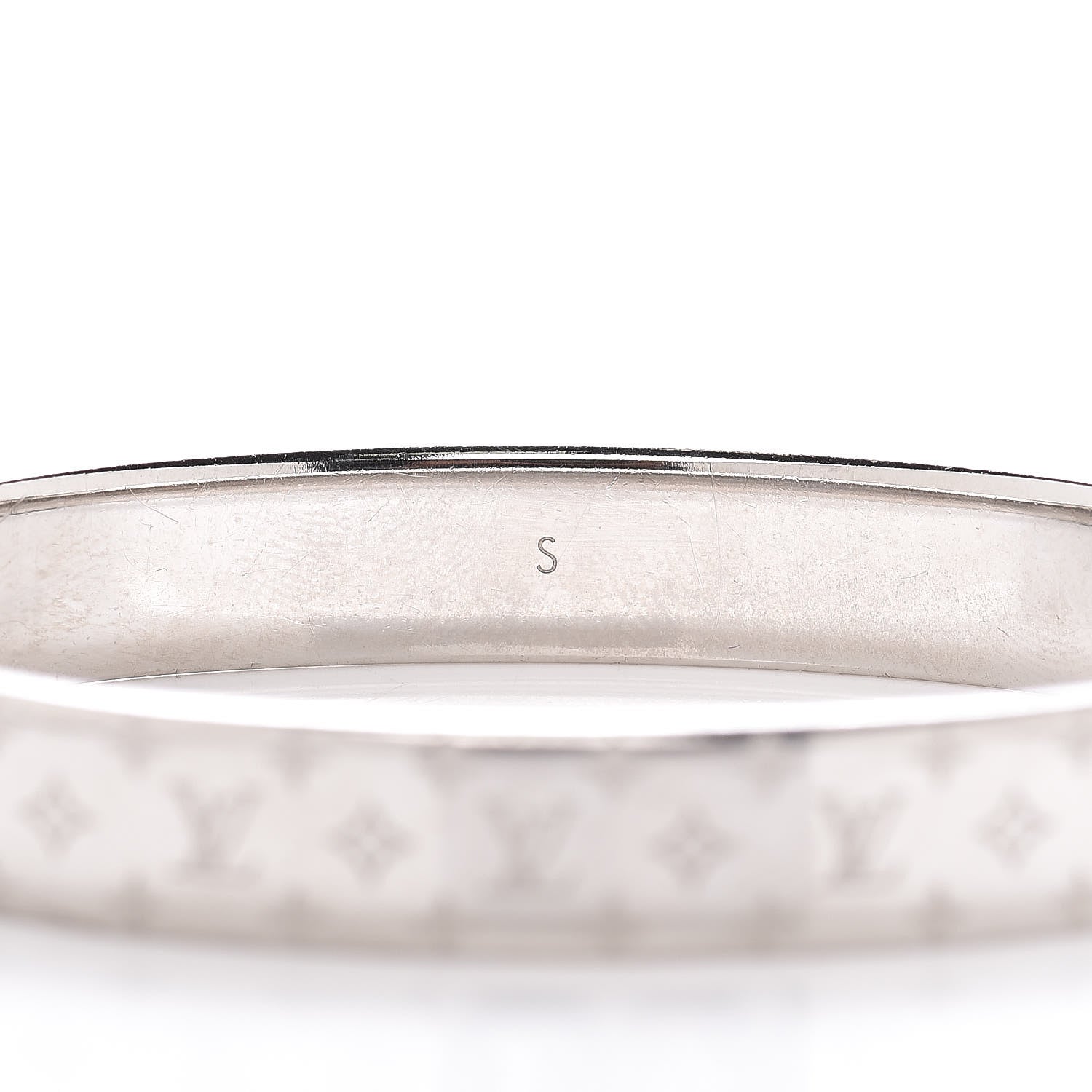 Louis Vuitton Palladium Monogram Nanogram Cuff S 5 of 7
