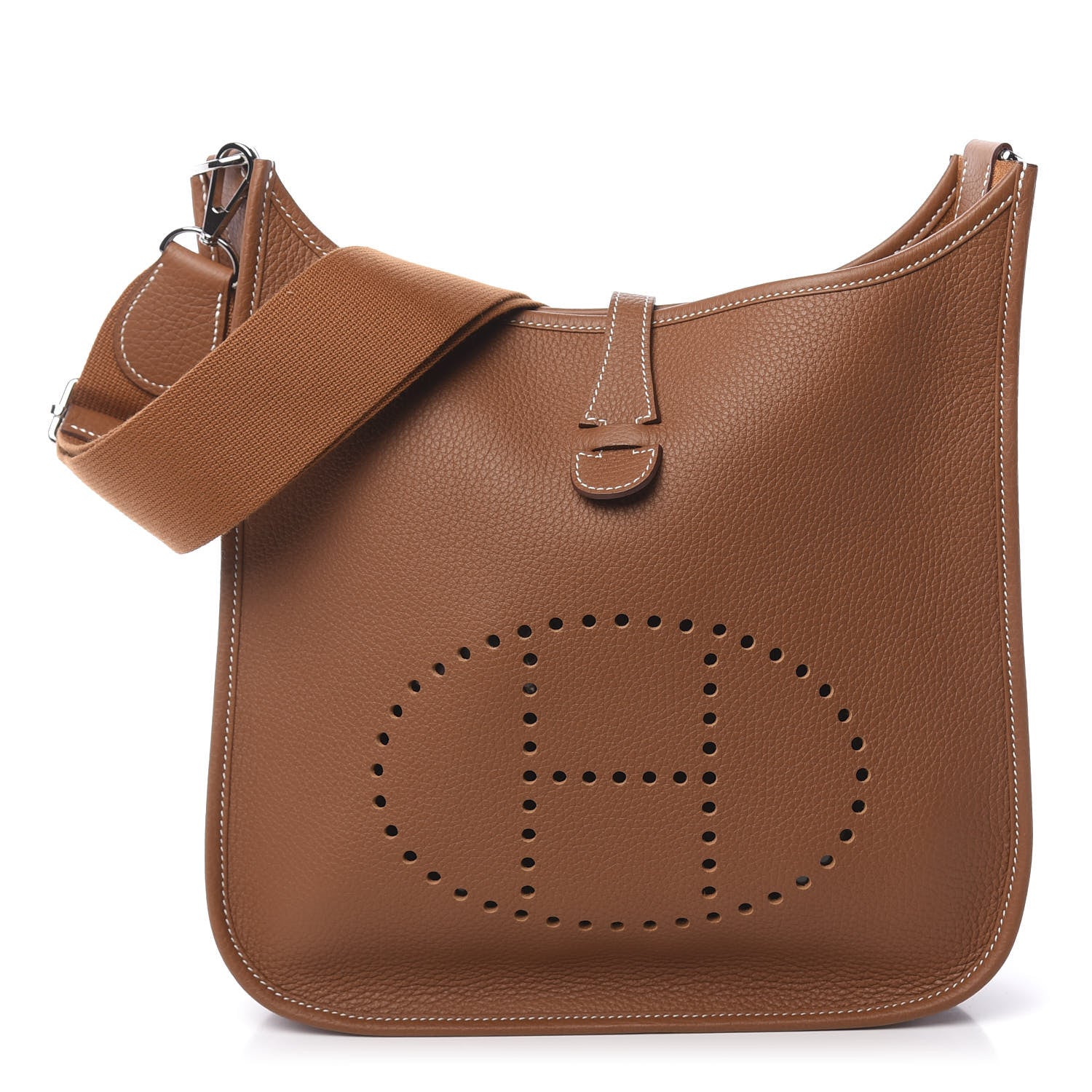 Hermes Taurillon Clemence Evelyne III PM Gold 1 of 11