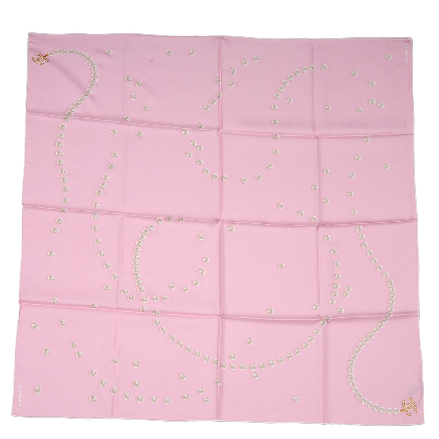 Silk Pearl CC Square Scarf Pink