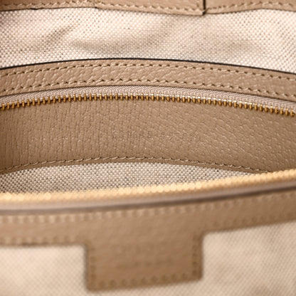 Gucci GG Supreme Monogram Textured Dollar Calfskin Web Medium Ophidia Shopping Tote Beige Mystic White Oatmeal 7 of 10