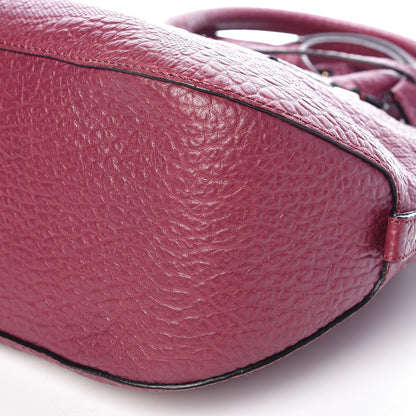Burberry Heritage Grain Check Embossed Small Orchard Bowling Bag Dark Plum 11 of 11
