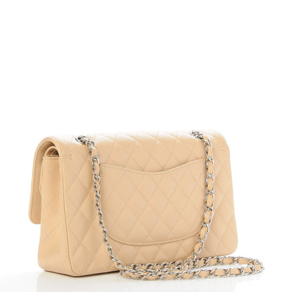 Chanel Caviar Quilted Medium Double Flap Beige Clair 4 of 9