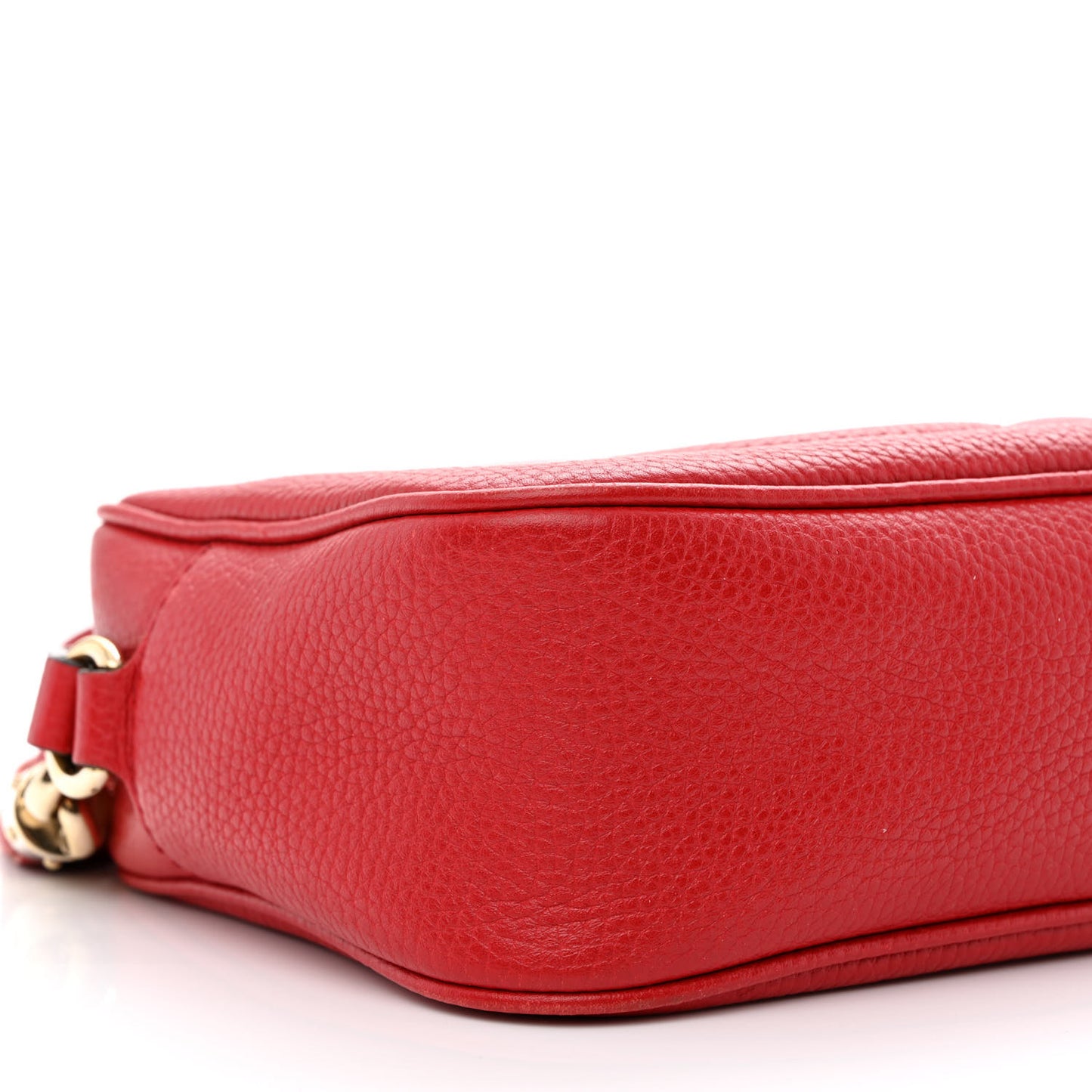 Pebbled Calfskin Small Soho Disco Bag Tabasco Red