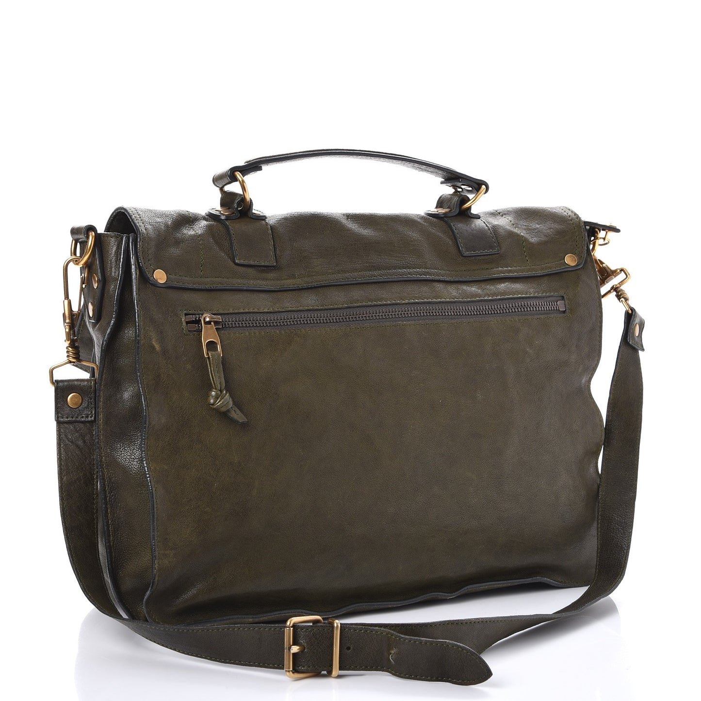 Lambskin Large PS1 Satchel Military