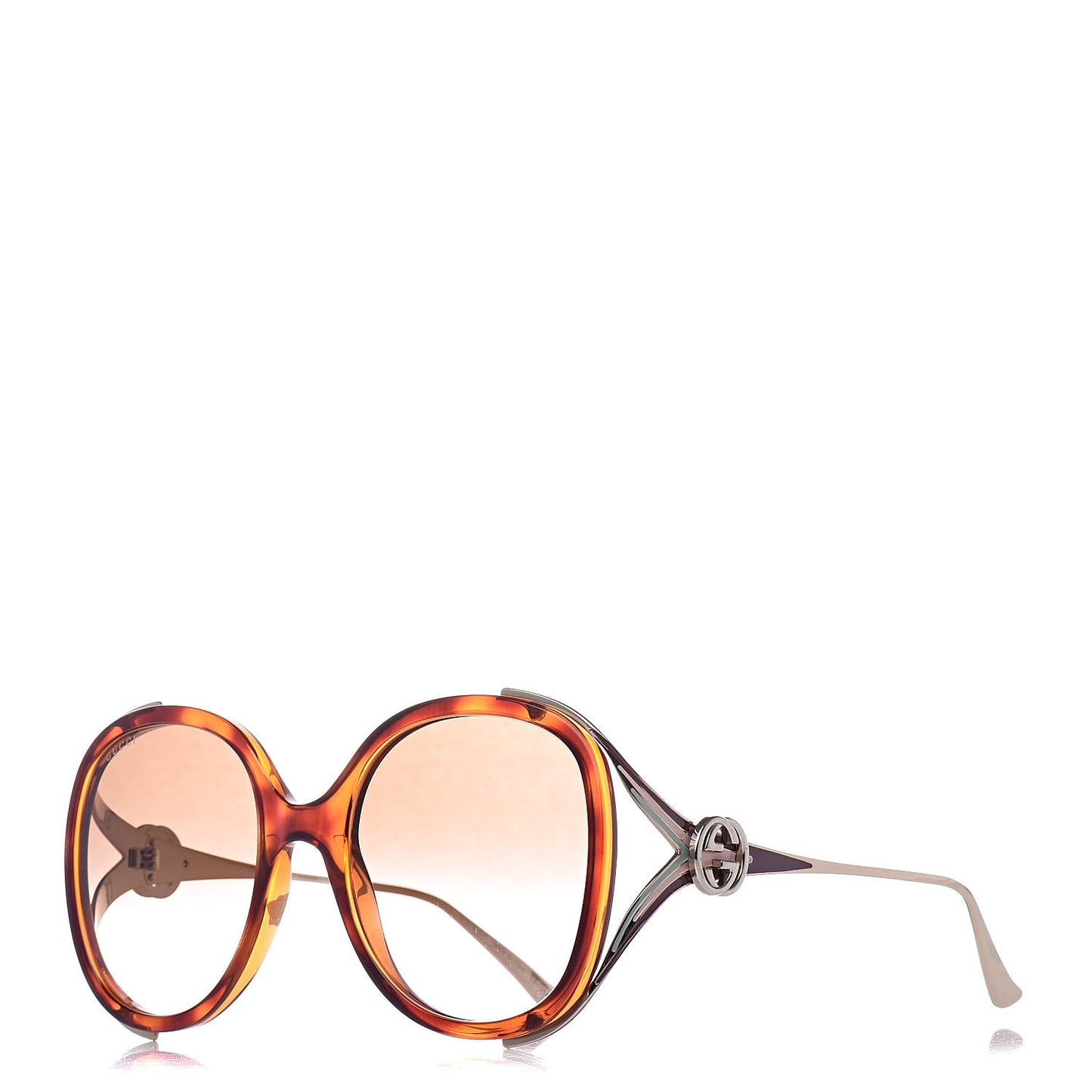 Round Frame Injected GG0226S Sunglasses Brown