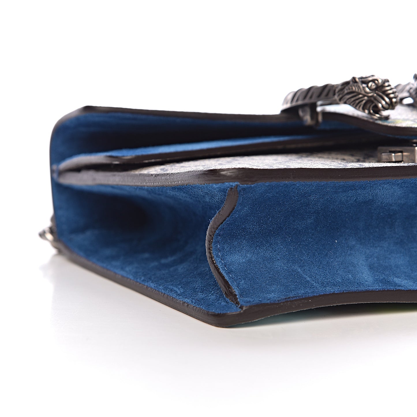 GG Supreme Monogram Blooms Mini Dionysus Shoulder Bag Beige Navy Vintage Blue