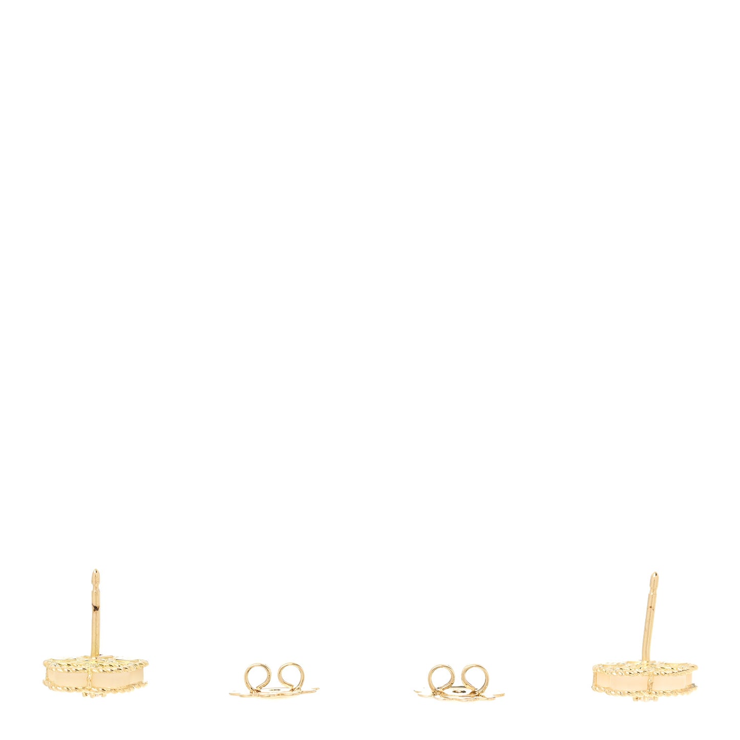 18K Yellow Gold Diamond Mother of Pearl Daisy Earrings