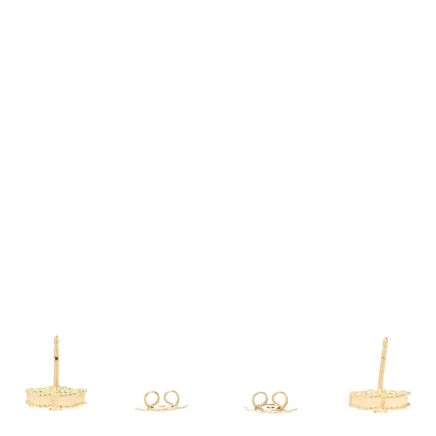 Roberto Coin 18K Yellow Gold Diamond Mother of Pearl Daisy Earrings 3 of 4