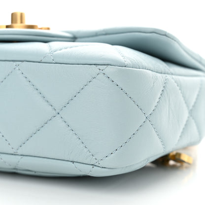 Chanel Lambskin Enamel Quilted Mini Pending CC Square Flap Light Blue 10 of 10