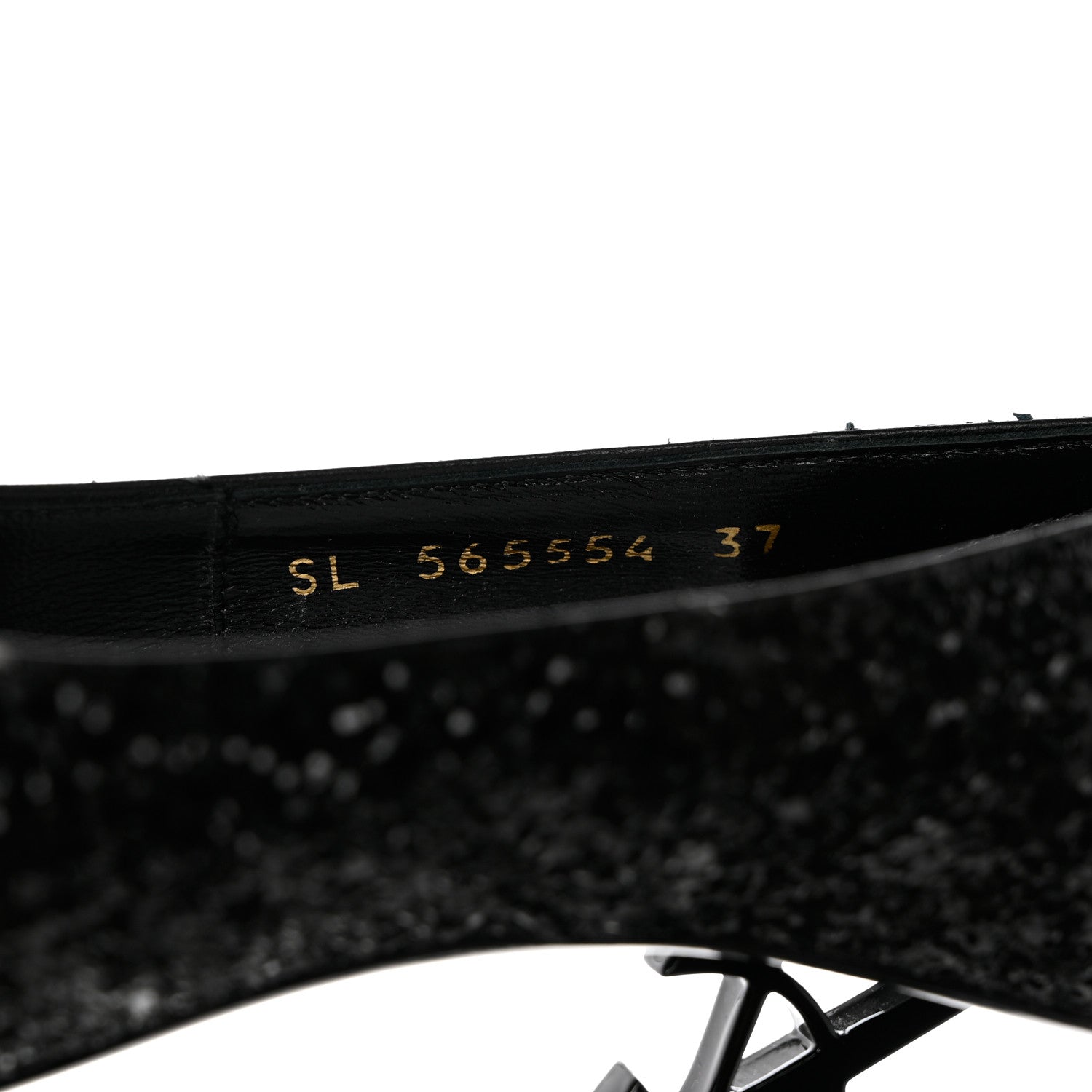 Saint Laurent Glitter Opyum 100 Pumps 37 Black 6 of 9